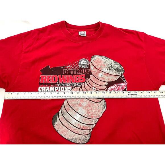 VTG Detroit Red Wings NHL Shirt XL 2000's Lee Sport T-Shirt 100% Cotton - Picture 11 of 15